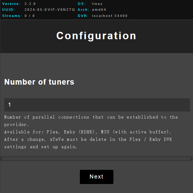 XteveInstallStart